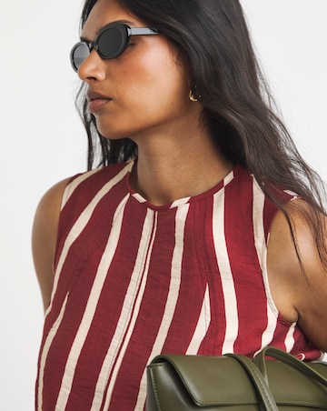 Simply Be Rust Stripe Shell Top