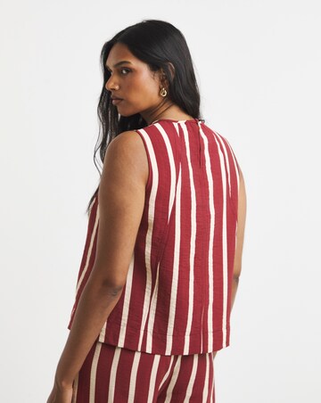 Simply Be Rust Stripe Shell Top