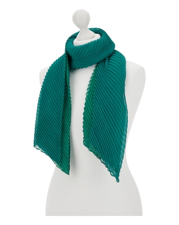 Recycled Green Crinkle Chiffon Scarf