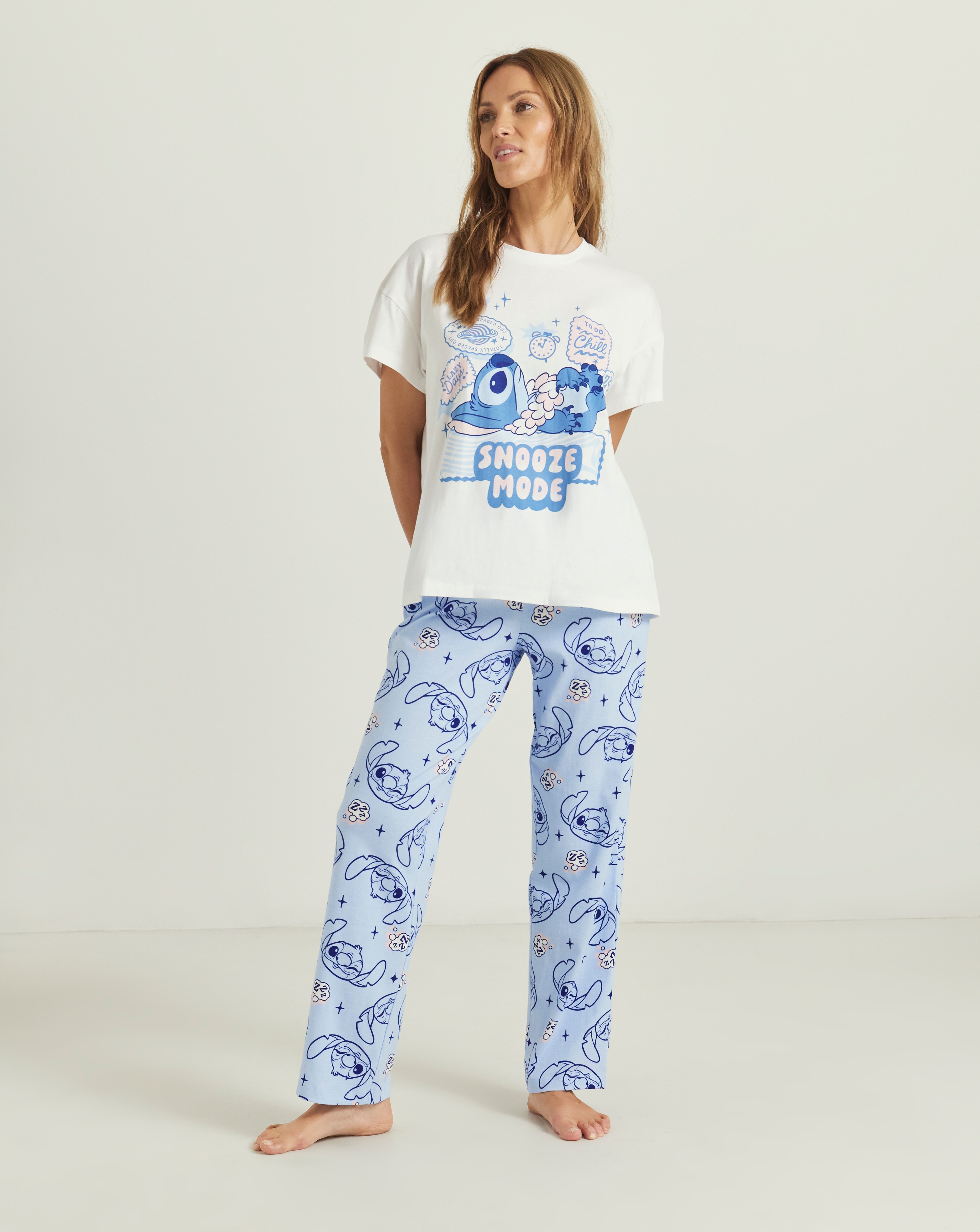 New In - Stitch Snooze Mode Graphic Pyjama Set