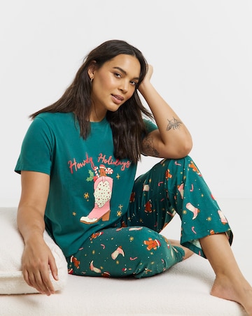 Simply Be Christmas Value Cowgirl Pyjama Set