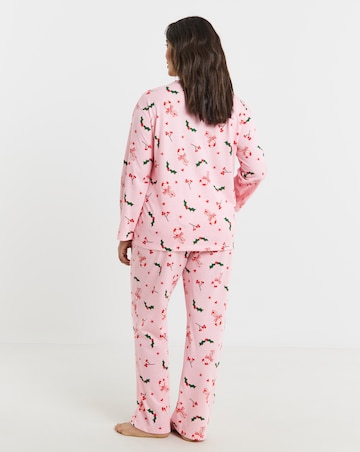 Simply Be (2 Pack) Value Christmas Holly Pyjama Sets