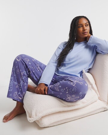 Simply Be (2 Pack) Breakfast Club Ribbed Pyjama Sets