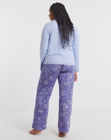 Simply Be (2 Pack) Breakfast Club Ribbed Pyjama Sets