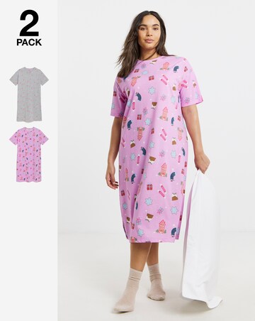 Simply Be (2 Pack) Christmas Value Nighties