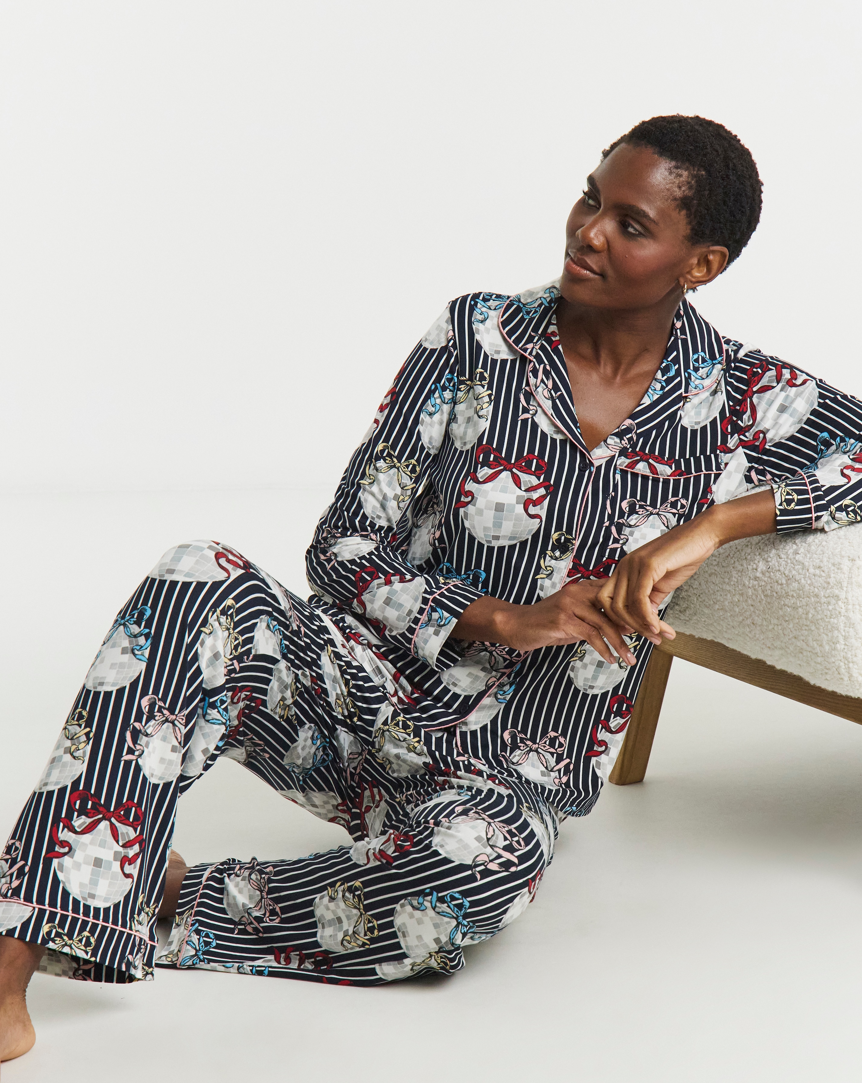 Chelsea Peers Button Up Long PJ Set