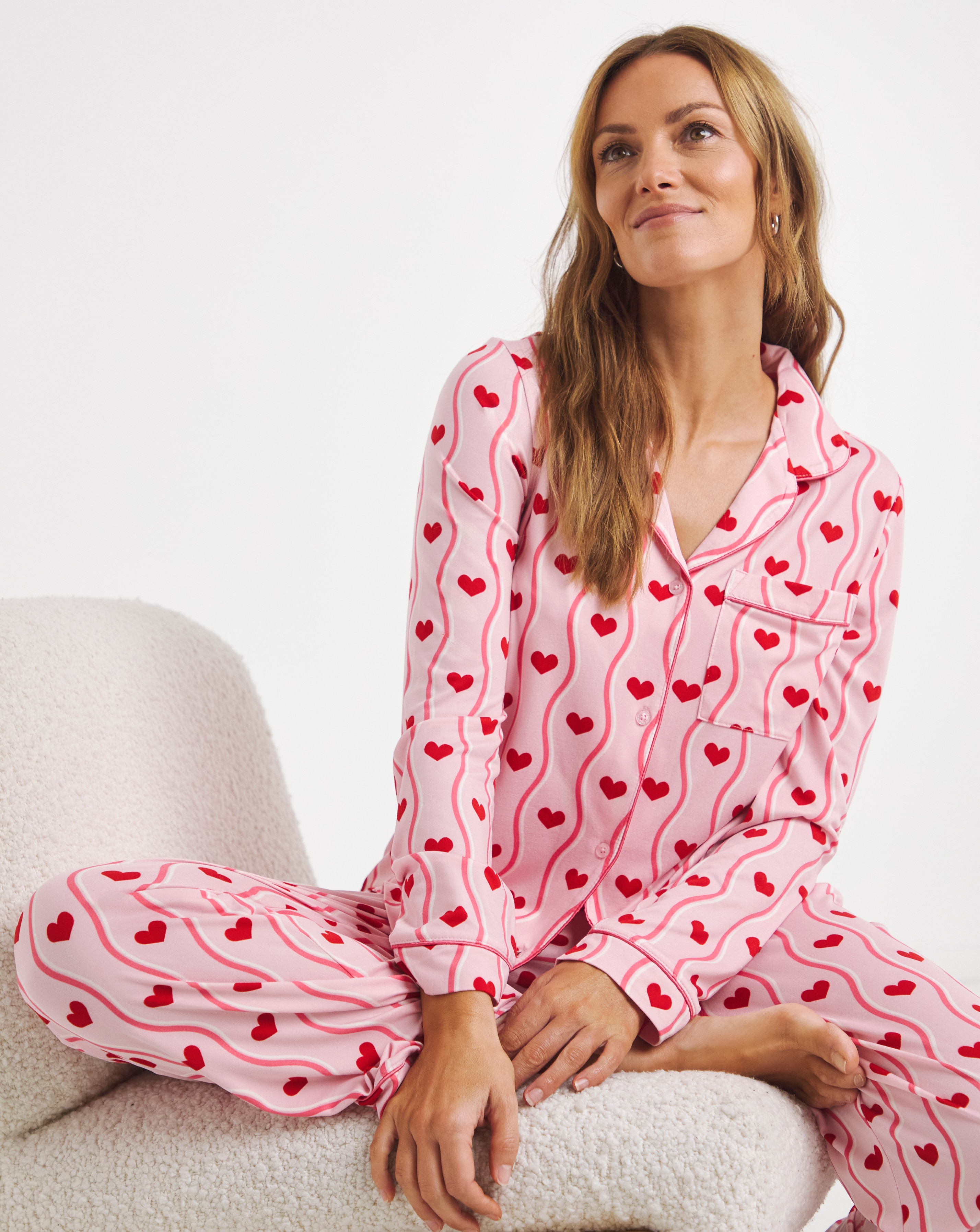 New In - Chelsea Peers Classic Long Button Up Set