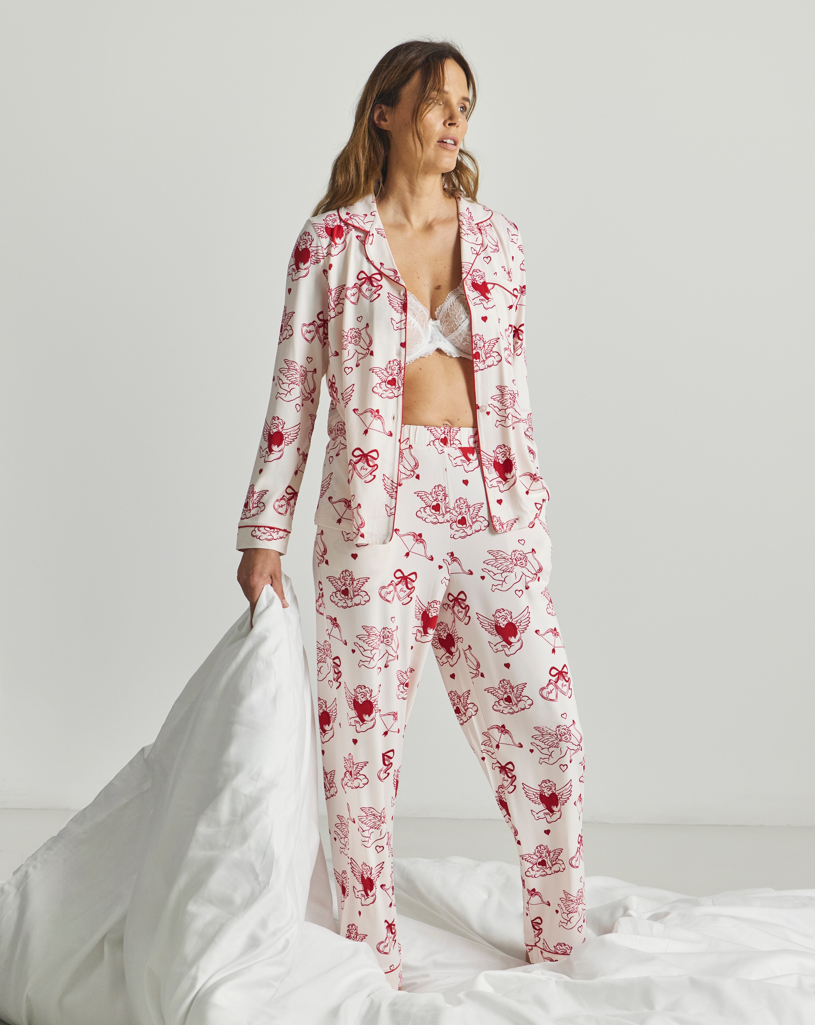 New In - Chelsea Peers Classic Long Button Up Set