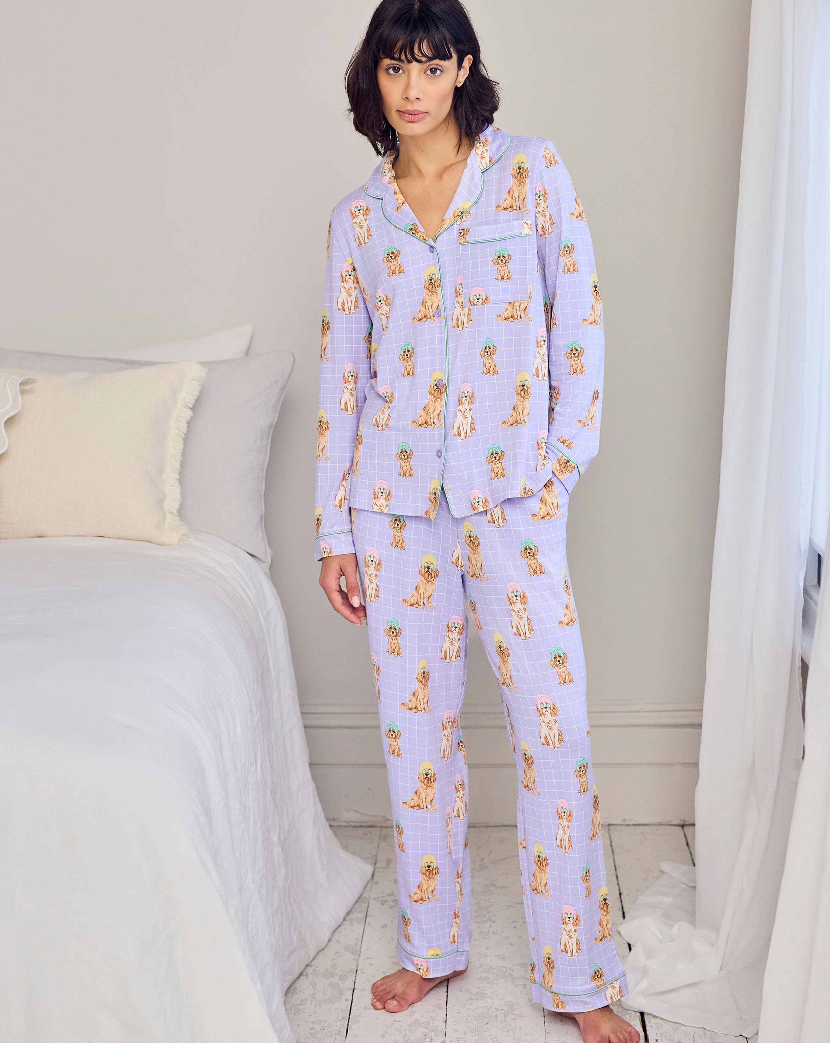 Chelsea Peers Classic Long Button Up Set