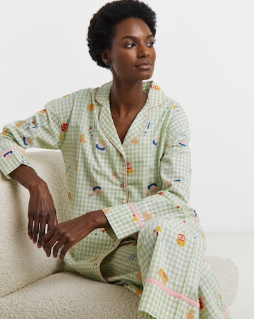 Simply Be Gingham Breakfast Print Pyjama Set