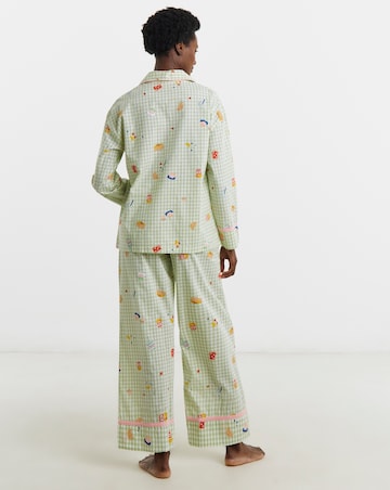 Simply Be Gingham Breakfast Print Pyjama Set