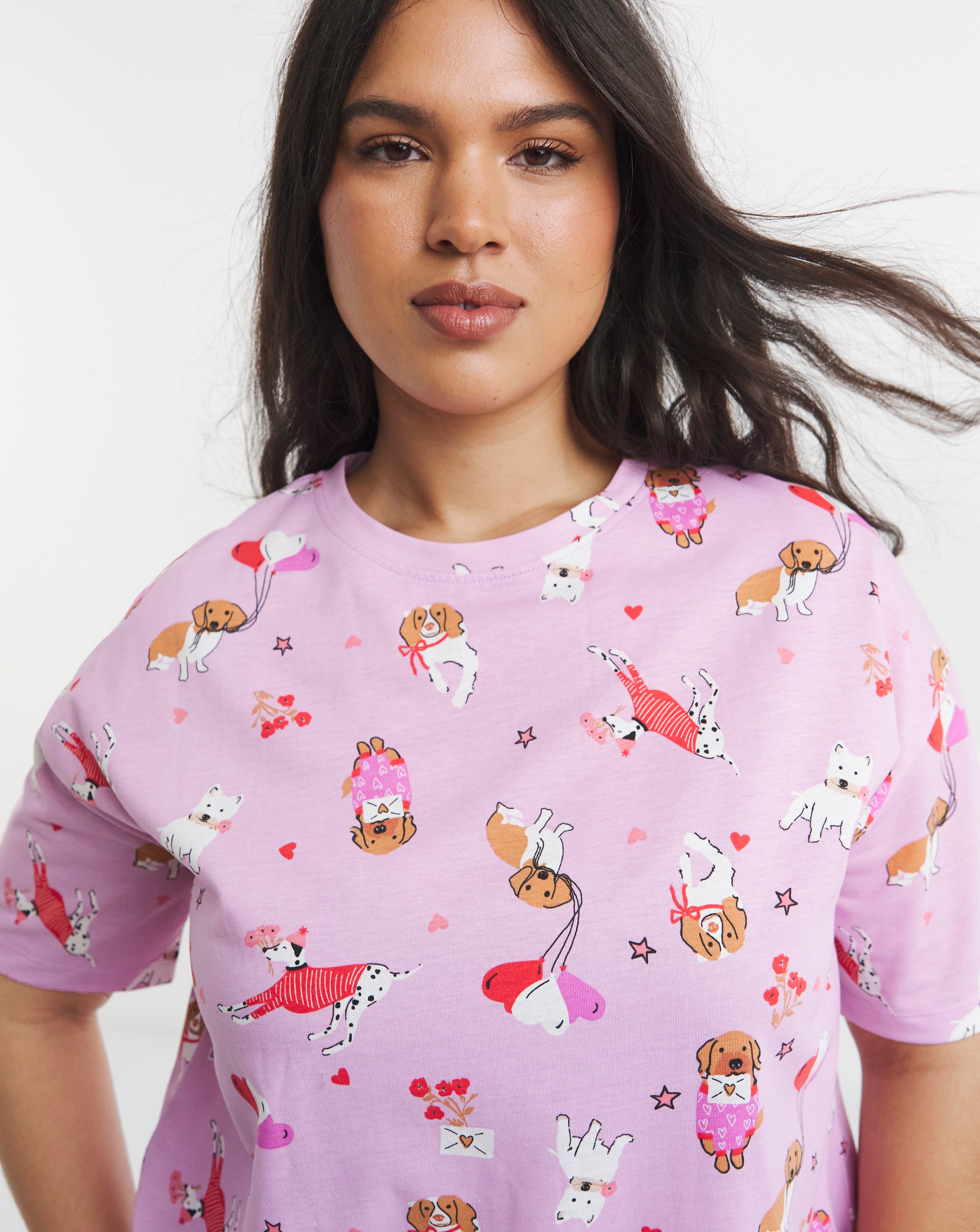 Simply Be Dog Print Pyjama Set