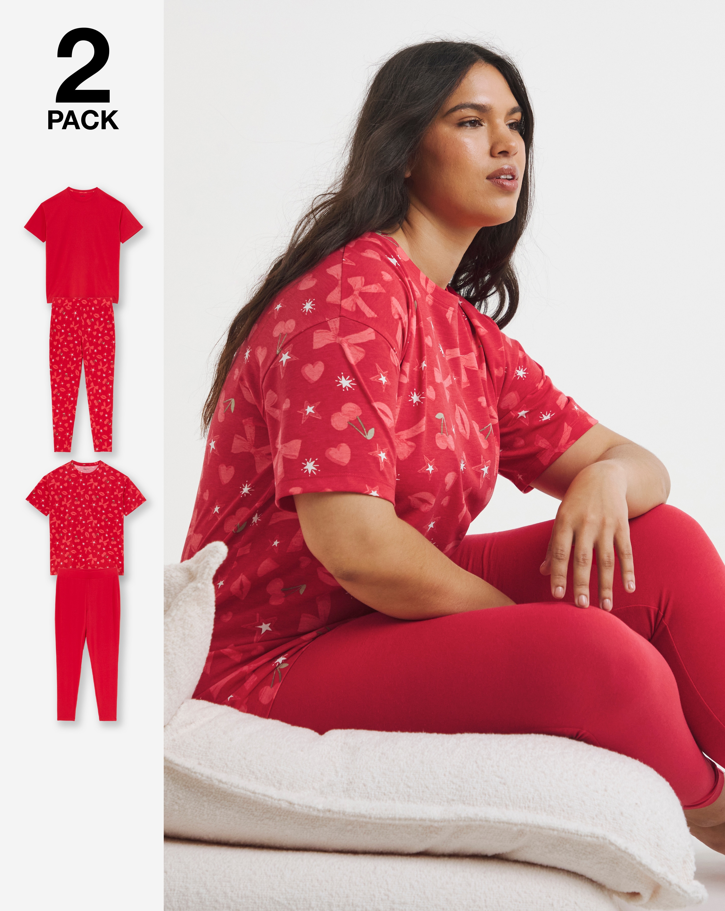 New In - Simply Be Value 2 Pack PJ Set