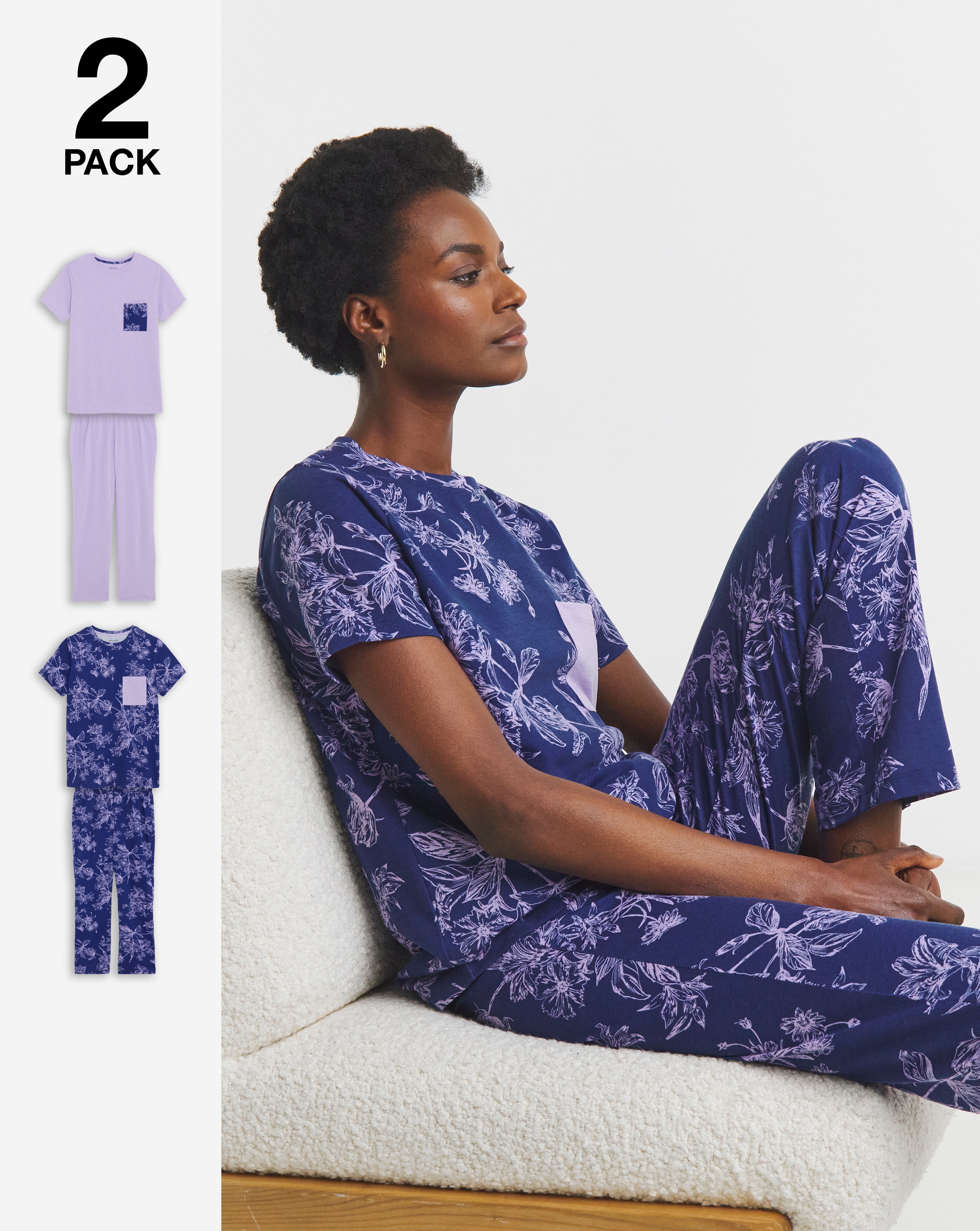 JD Williams Value 2 Pack PJ Set