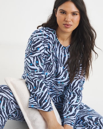 Simply Be Value Long Sleeve Pyjama Set Zebra Print