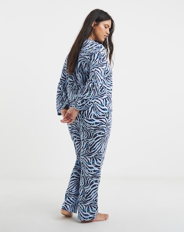 Simply Be Value Long Sleeve Pyjama Set Zebra Print