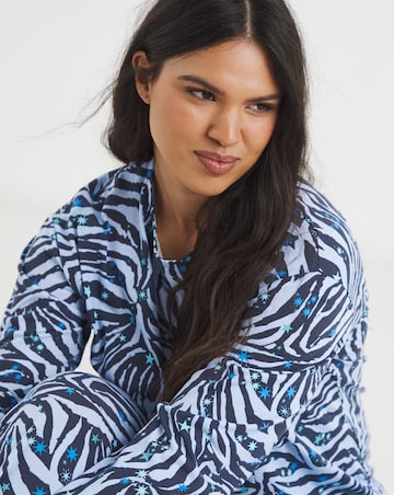 Simply Be Value Long Sleeve Pyjama Set Zebra Print