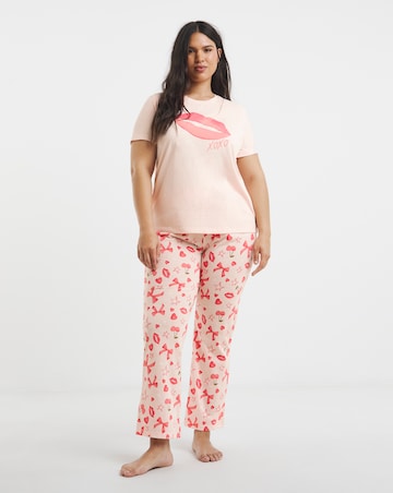 Simply Be Value Lip Print Pyjama Set
