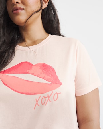 Simply Be Value Lip Print Pyjama Set