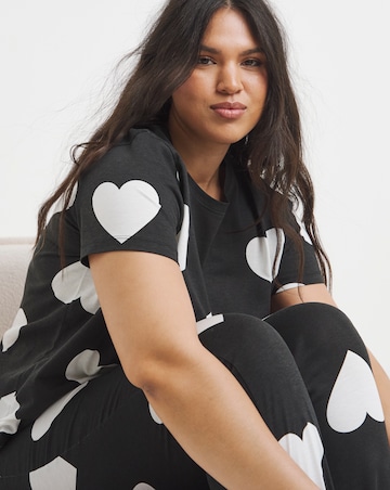 Simply Be Value Heart Print Pyjama Set