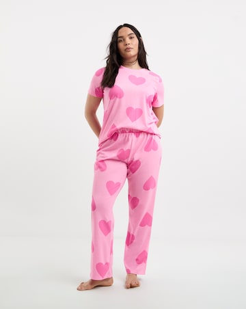 Simply Be Value Heart Print Pyjama Set