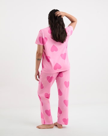 Simply Be Value Heart Print Pyjama Set