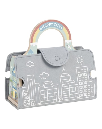 Wooden and Felt City Play Set
