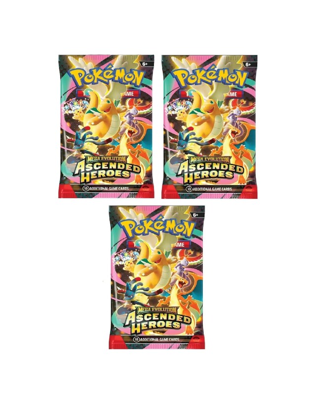 Pokemon Mega Evolution Ascended Heroes Elite Booster - 3 Pack