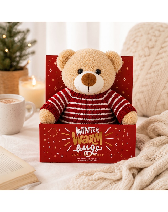 Milton & Drew Heatable Christmas Teddy Bear