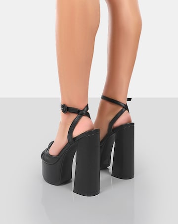 Public Desire Knot On Wide Fit Platform Sandals