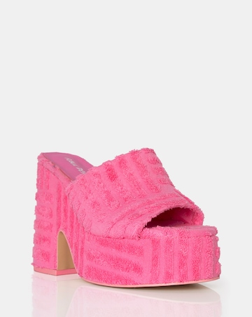 Public Desire Wavez Wide Fit Platform Mule Sandals