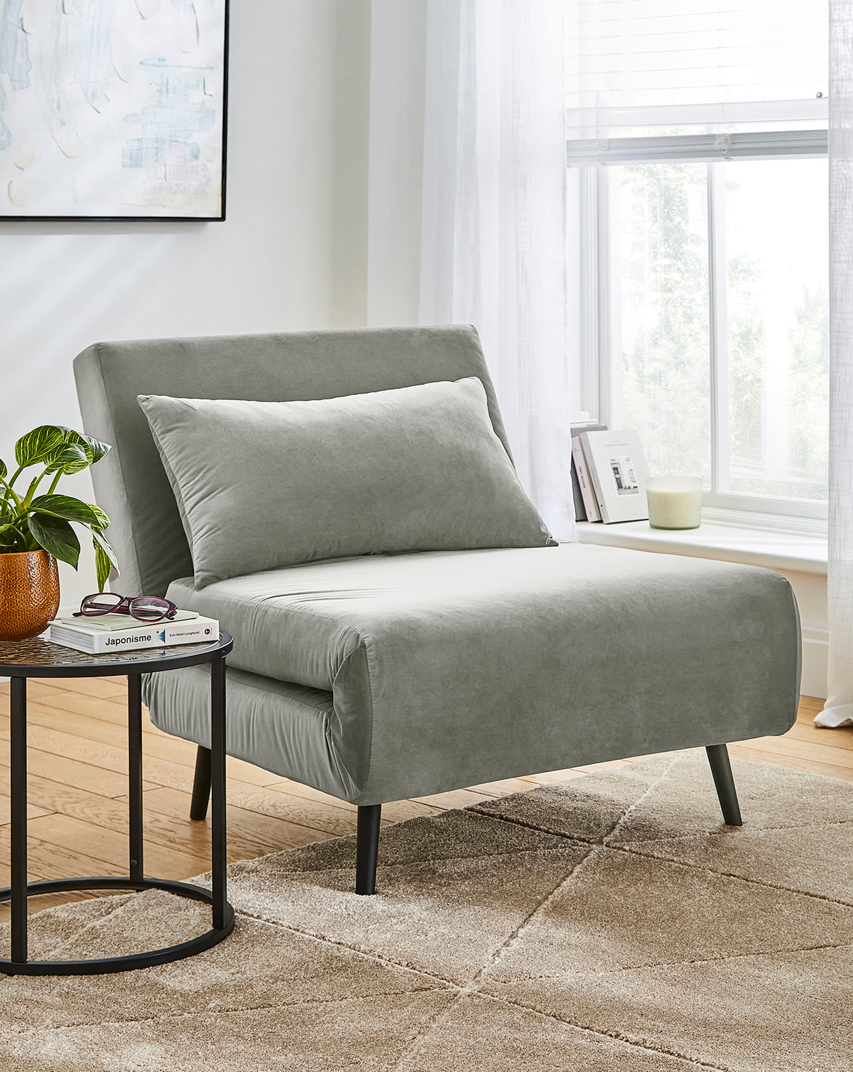 Lena Velvet Chair Bed