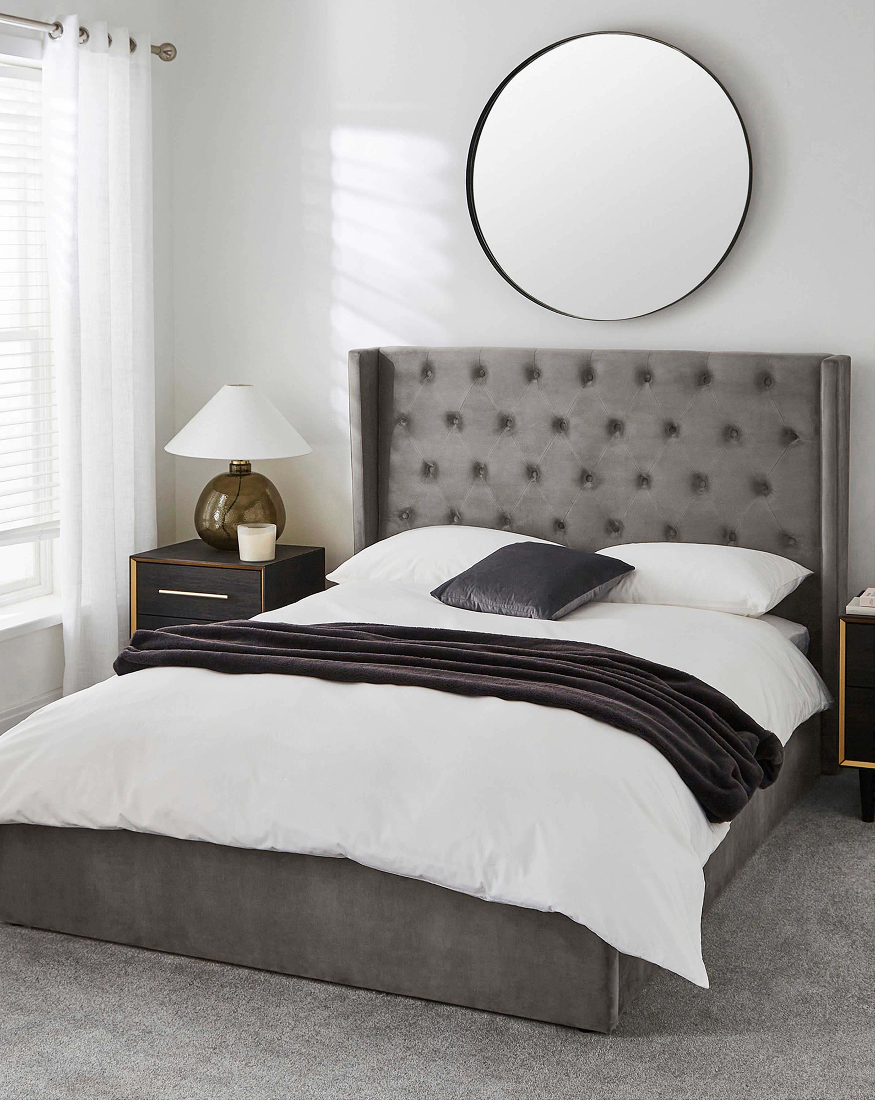 Allegra Velvet Ottoman Bedframe