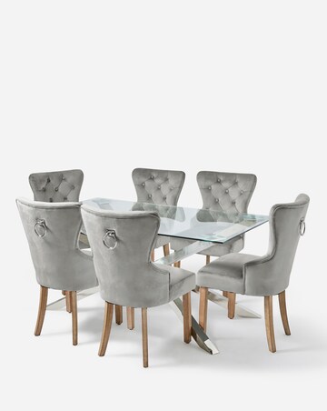 Bodie 6 Seater Table with 6 Mabel Chairs