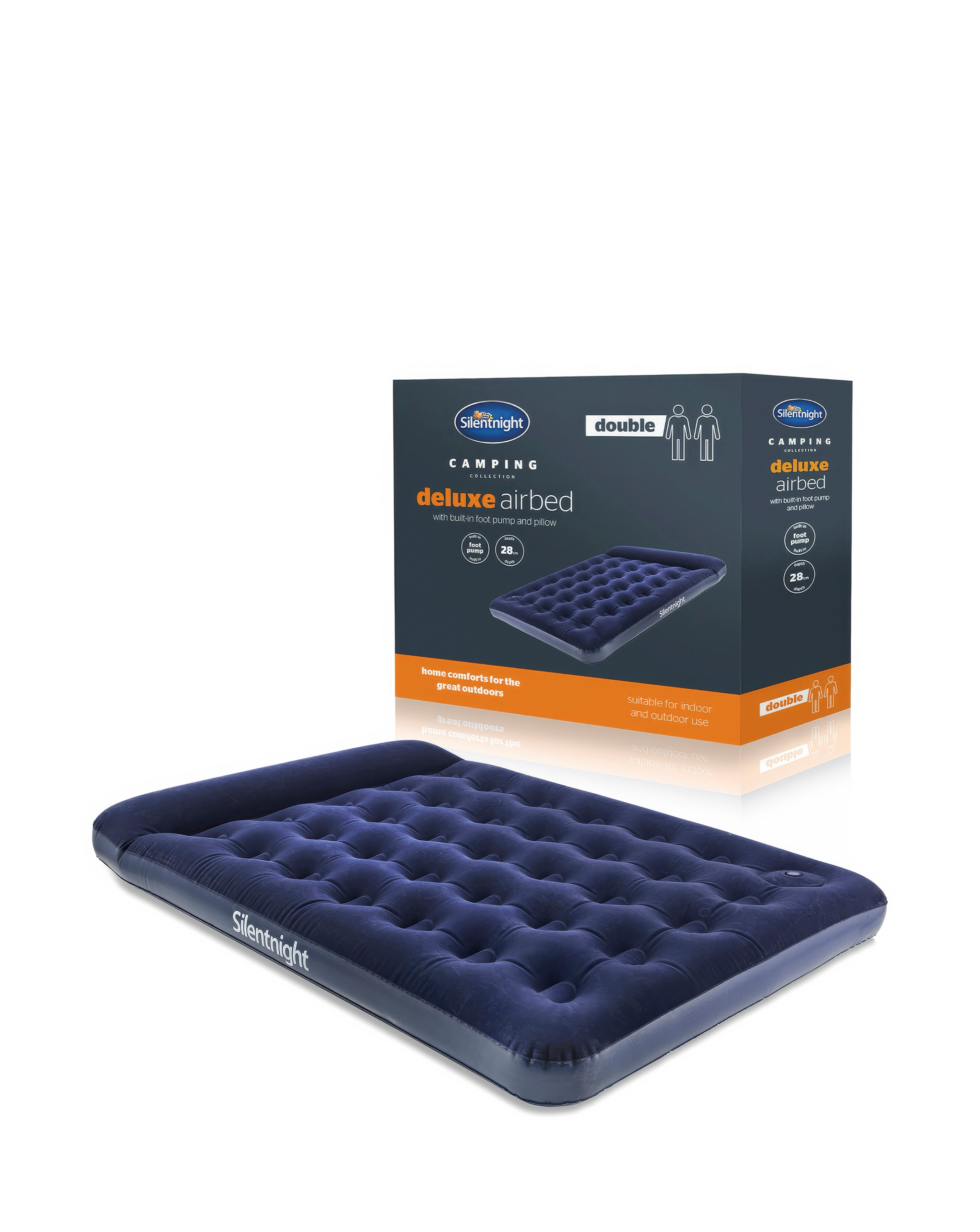 Silentnight Airbed with Footpump DBL