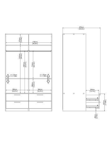 Hawes Double Wardrobe