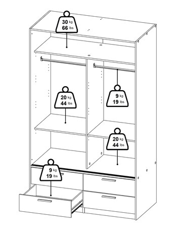 Hawes Double Wardrobe
