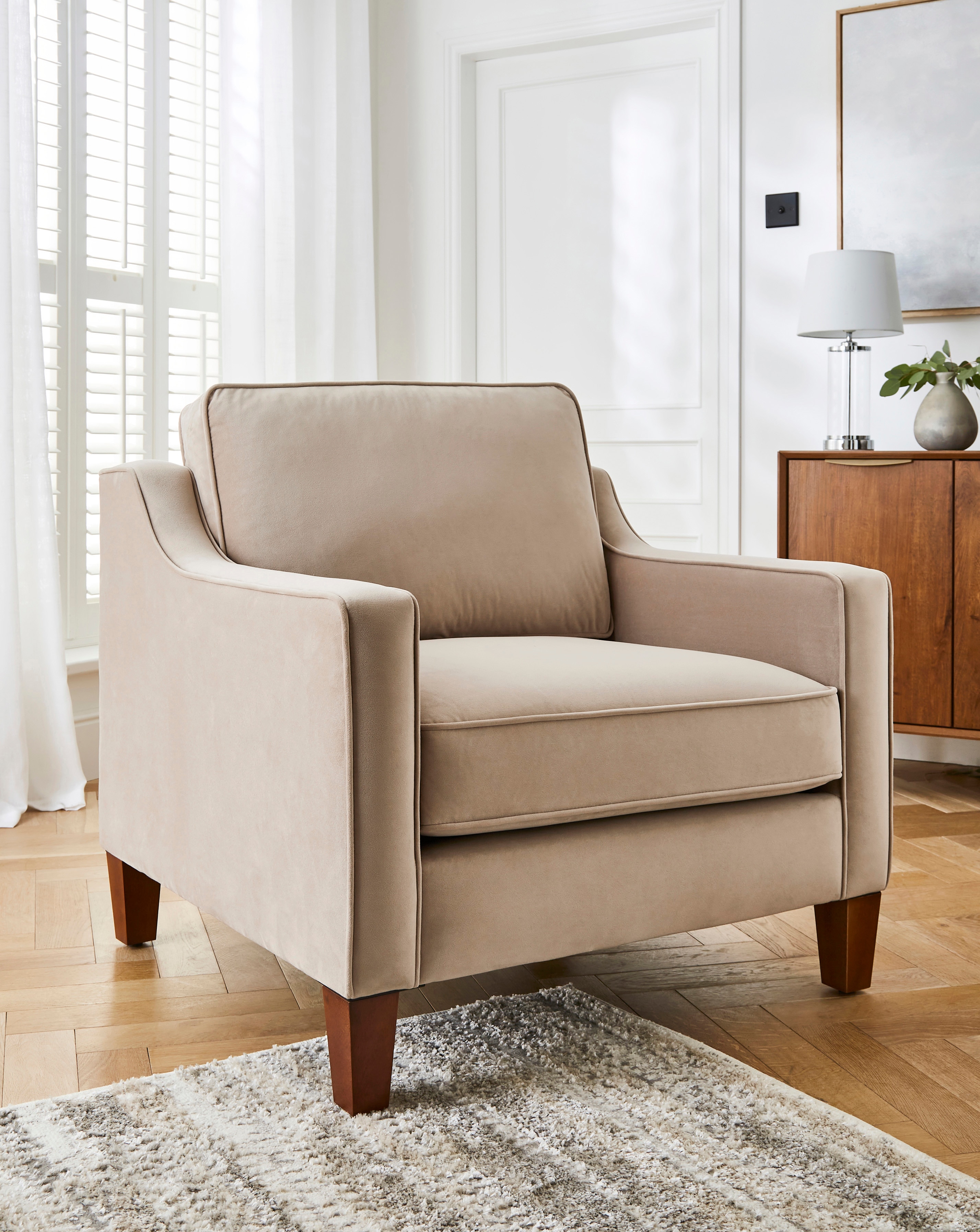 Amy Velvet Oversized Armchair