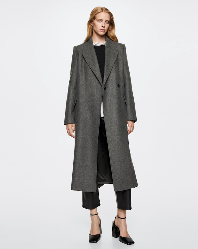 Mango Paris Lapel Collar Coat