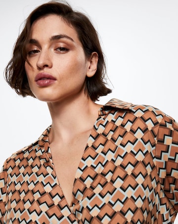 Mango Print Wrap Dress