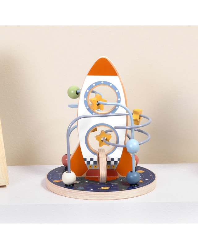 Wooden Rocket Beads Maze
