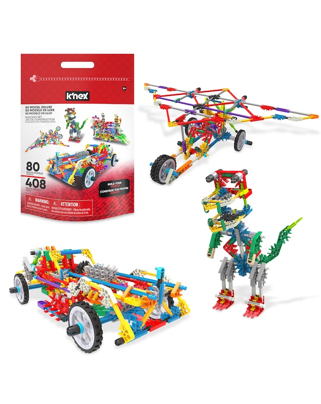 K'Nex 408pc 80 Model Deluxe With Bag