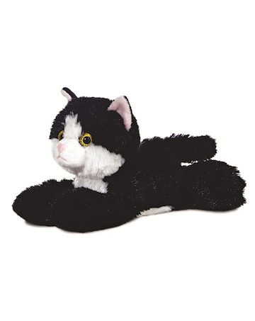 Mini Flopsies Black & White Cat 8in
