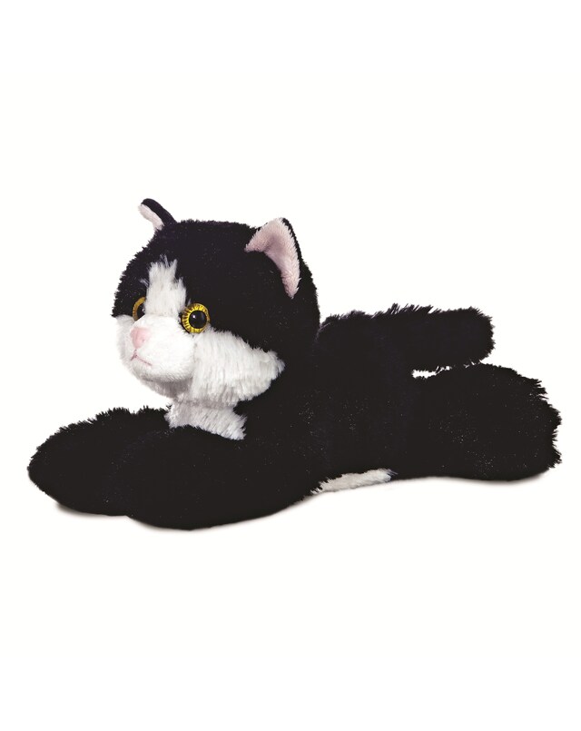 Mini Flopsies Black & White Cat 8in
