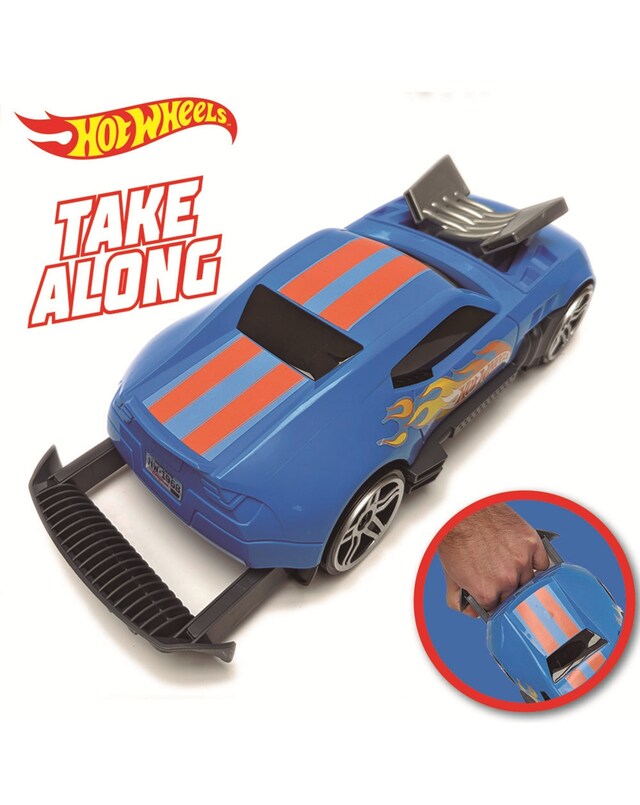 Hot Wheels 2-in-1 Race N Haul Case Blue