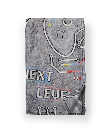 Catherine Lansfield Game Over Glow in the Dark Fleece Cosy Fleece Blanket Throw