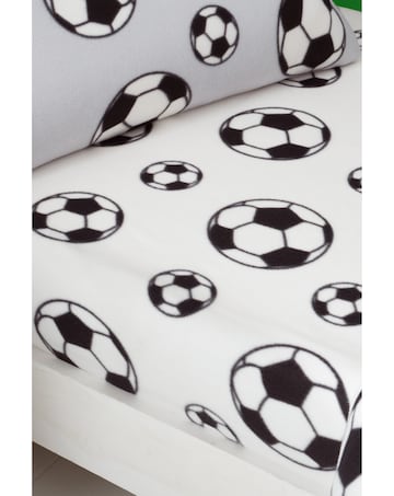 Catherine Lansfield Cosy Football Fleece Fitted Sheet