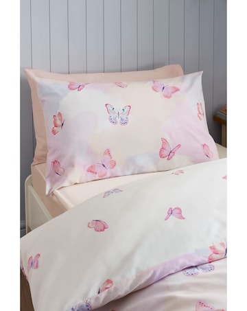 Catherine Lansfield Ombre Butterflies Reversible Duvet Cover Set