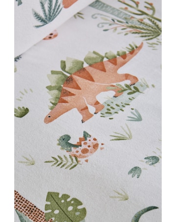 Catherine Lansfield Brushed Cotton Sleepy Saurus Dino Fitted Sheet