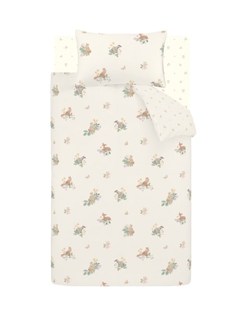 Catherine Lansfield Brushed Cotton Forest Friends Reversible Duvet Cover Set
